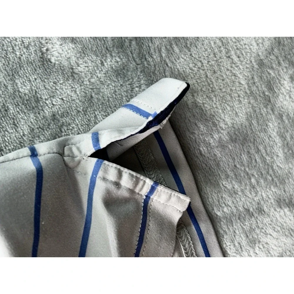 Polo Ralph Lauren Polo Shirt Men 2XL Blue Grey Striped Classic Short Sleeve Golf